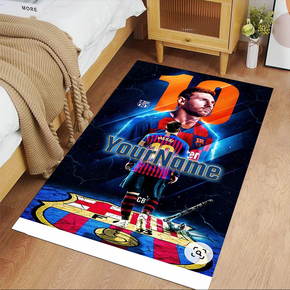 Messi Personalized Text Floor Rug Office Rug Suitable for Kitchen Playrooms Balcony Decorate room Anti-slip Rug Office home decor