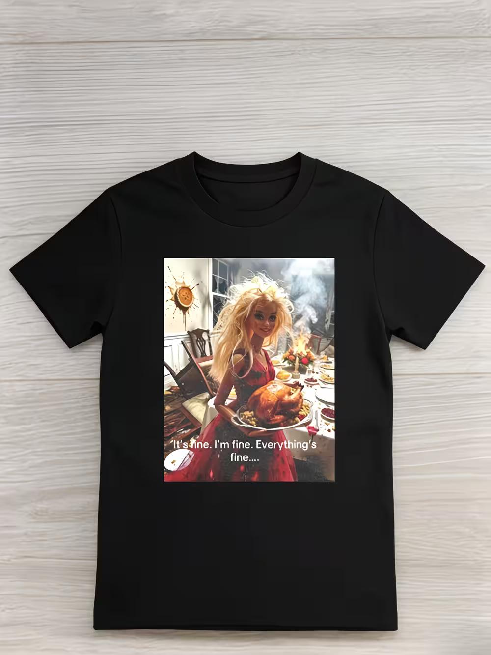 2026 Vintage Meme T-Shirt Featuring a Humorous Doll Face S