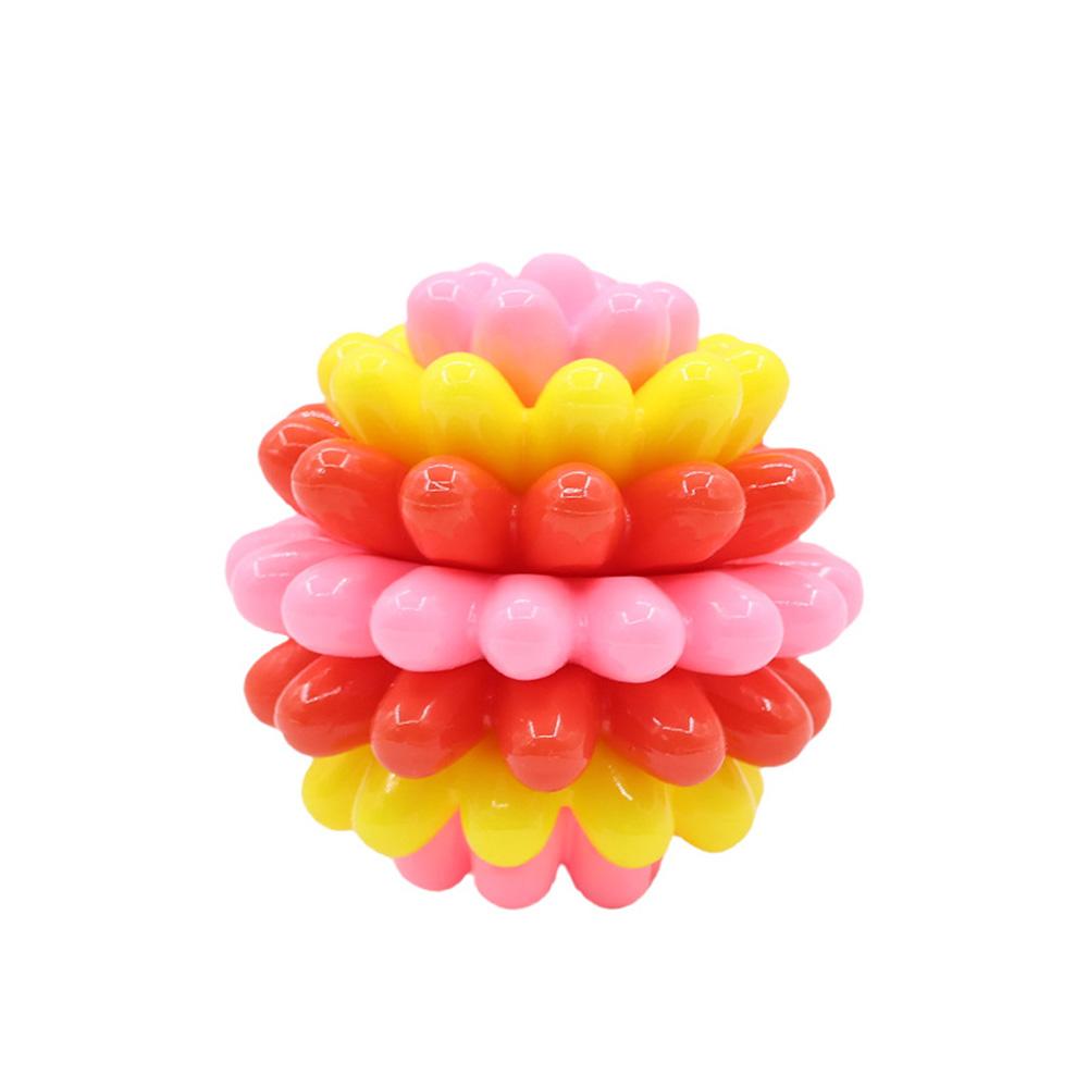 Colorful Multifunctional Durable Chew Ball - Soft Rubber Dog Toy for Interactive Play, Molar Teeth Cleaning, Fun Chewing,