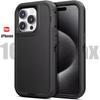 3in1 Defend Phone Case For 16 17 16E 15 14 Plus 13 12 11 Pro Max Mini Heavy Duty Shockproof Hybrid Armor Cover