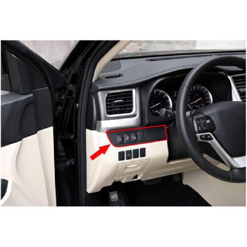 For Toyota Highlander 2015-Carbon Fiber Headlight Switch Control Frame Trim