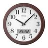 MAG Wall Clock, Analog Thermometer, Hygrometer, Automatic Lighting, Light Continues To Shine When It Gets Dark, Quiet, Continuous Second Hand,