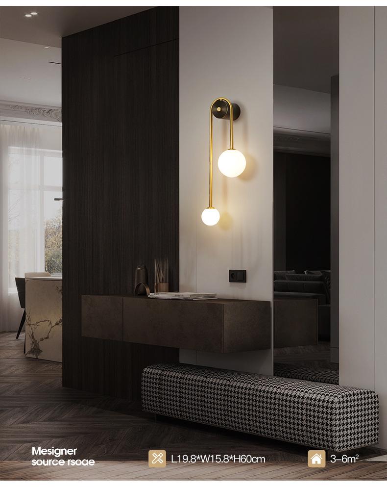 Nordic Minimalist Wall Lamp - Designer Style for Bedroom, Living Room, or Hotel.