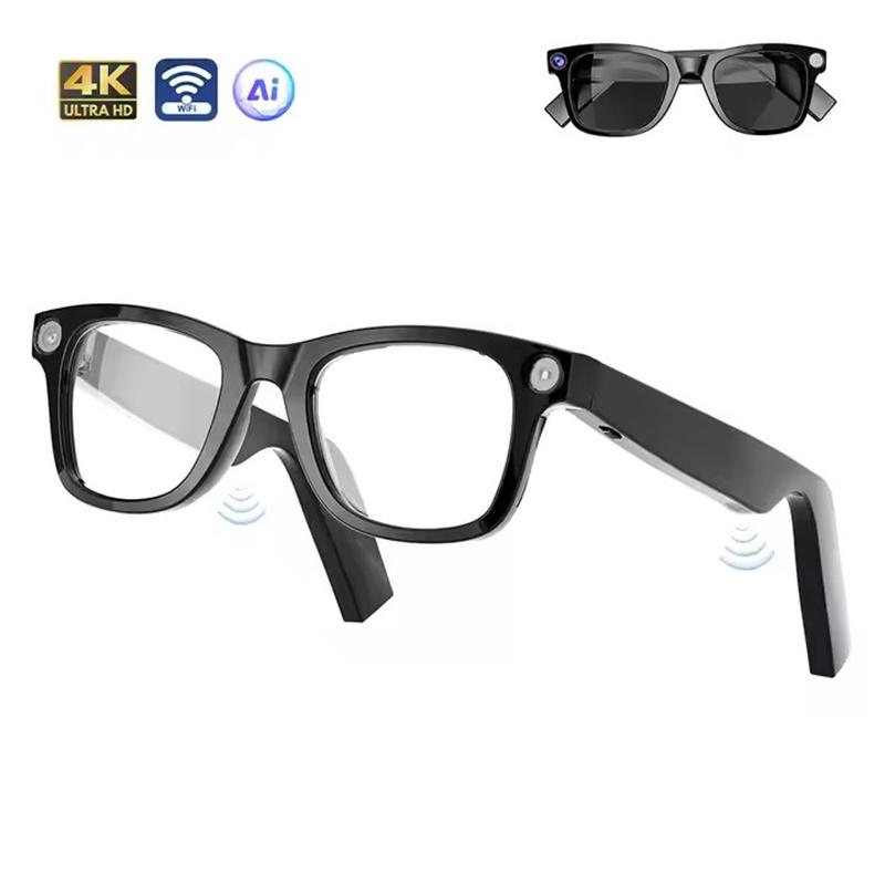 W610 Smart Glasses with Camera 8 Million Pixels Wi-Fi Touch Control Dual-microphone Noise Reduction AI Translation Sunglasses