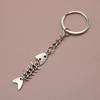 Elegant Fishbone Keychain Charm Pendant with Polished Fashion Accessory Portable for Comfortable Grip and Durability