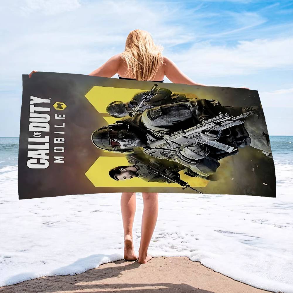 Game Call Of D-Duty Beach Towel Cartoon Cute Summer Kids Large Bath Pool Beach Towel Microfiber Absorbent For Swimming Travel