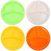 4 Pcs Melamine Fast Food Plate Home Divided Section Compartment Lunch Tray Plates Dish Child