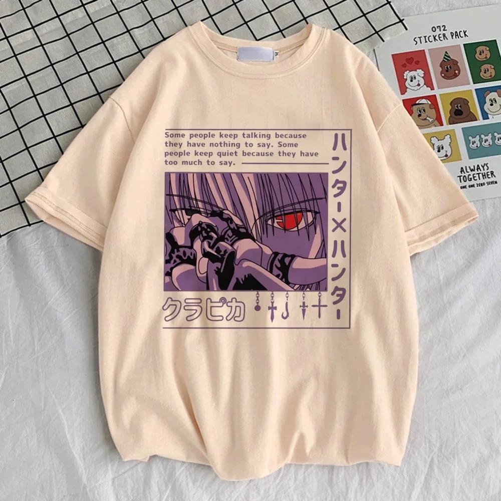 Hunter x Hunter Killua Zoldyck Hisoka Kurapika Gon top tees female Colorful Grunge top tees Trendy harajuku korean clothes