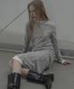 Mosyupamosyu Strap Loose Fit Maxi Dress [Light Gray]