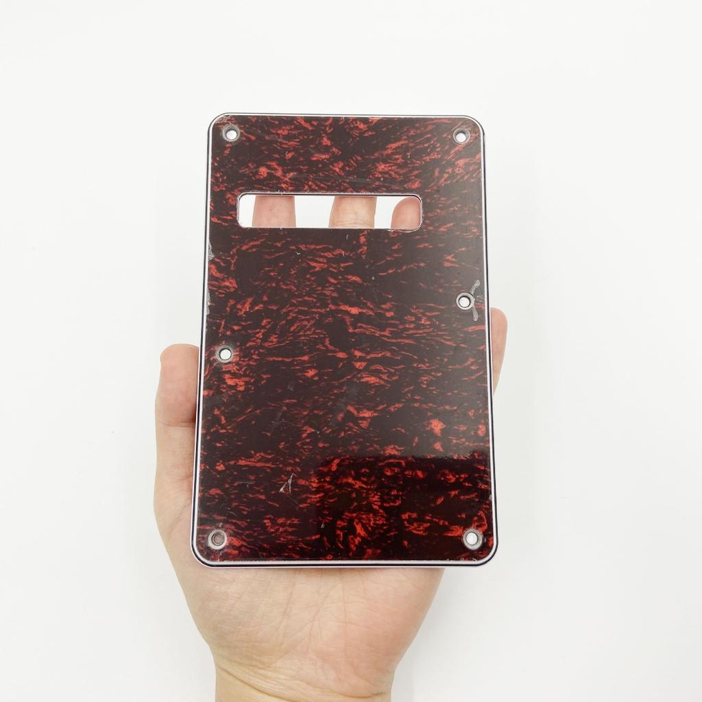 Electric Guitar Back Plate Three-Layer PVC Pearl-Finish Guitar Back Plate Spring Compartment Cover Plate Back Plate with Offset Slotted Holes
