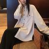 Women's Retro Corduroy Shirt Jacket - Casual, High-End, Loose Fit for Autumn and Winter.