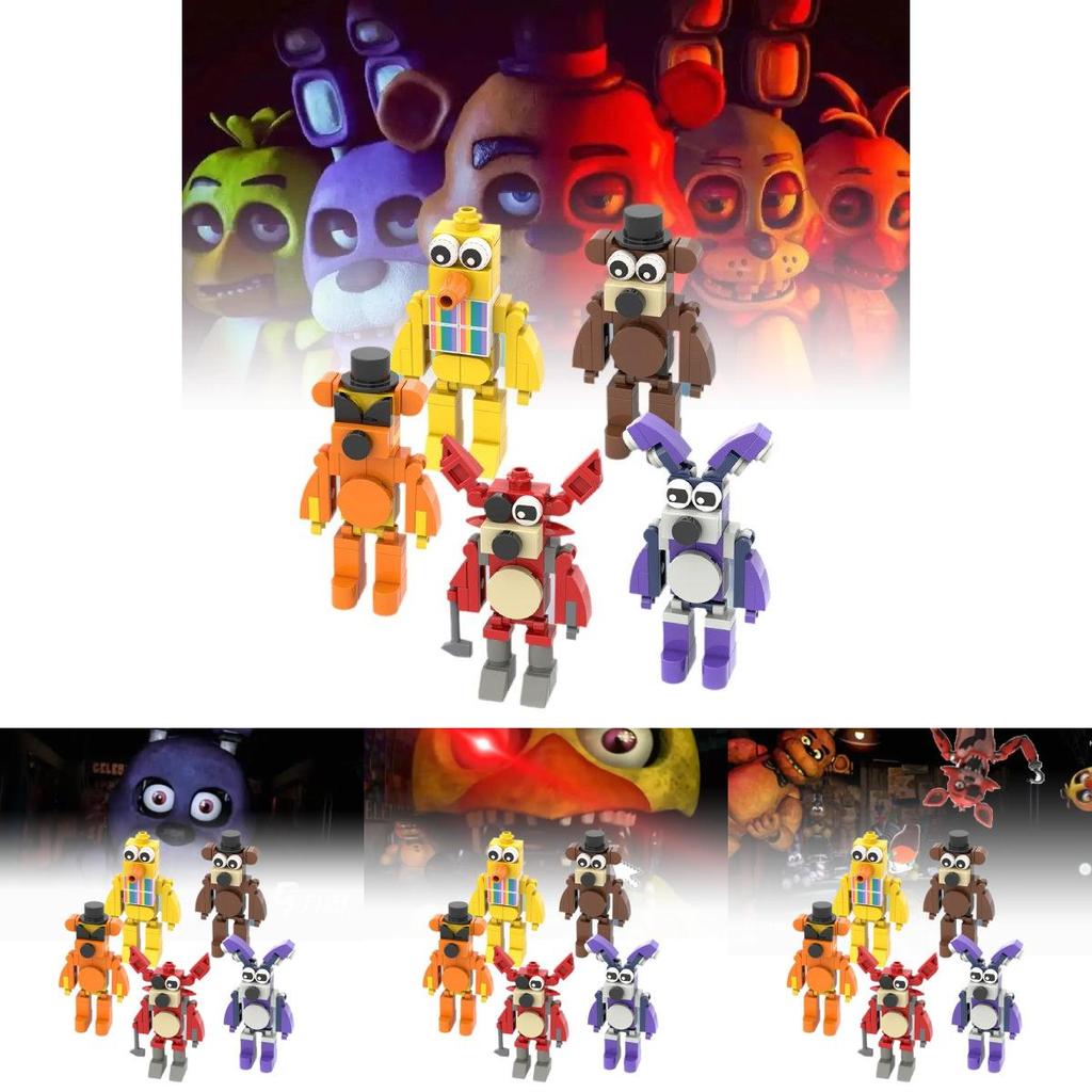 Високоякісний набір будівельних блоків Fnaf Wu Ye Bear для дітей з різнокольоровими дизайнами та міцними пластиковими матеріалами