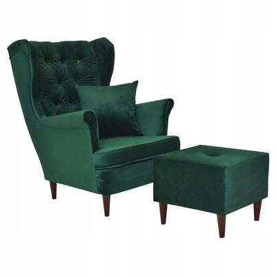 Gaja Wing Chair with Footrest, Scandinavian GLAMOUR Solon