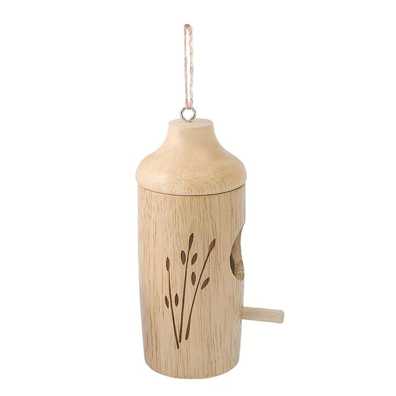 

Wooden Hanging Hummingbird House Chalet Mini Bird Nest Cage, Beautiful Outdoor Patio Garden Decoration, Pet Bedroom