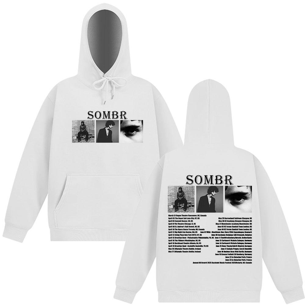 Sombr Merch Live 2025 Tour Hoodie Herren Damen Mode Pullover Langärmlig Locker Lässig Übergroß Hip-Hop Sportbekleidung Streetwear