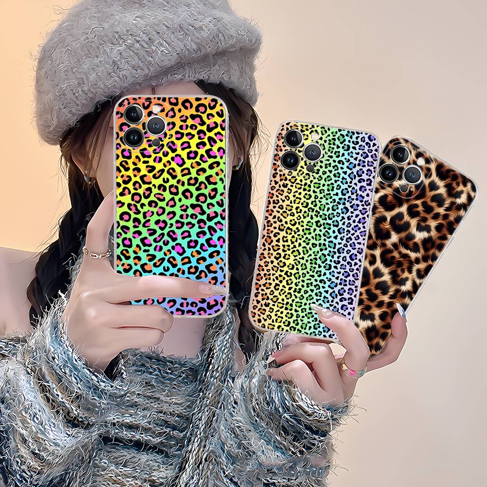 Classic Leopard Cheetah For IPhone 17 16 15 14 13 12 11 Pro Max Plus Transparent Soft TPU Phone Cover