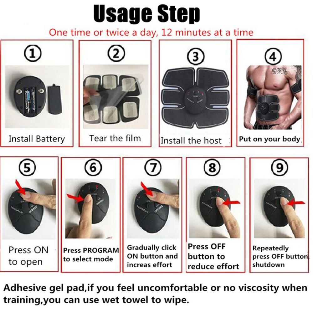 Höftmuskelstimulator Massager Fitness Magtränare Arm Magtränare EMS Muskelstimulator
