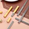Diamond Portable Retractable Chopsticks Set