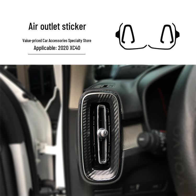 Volvo XC40 Interior Carbon Fiber Scratch & Kick Guard Stickers