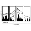 Mountain View Laser-Cut Black Iron Silhouette Wall Decoration