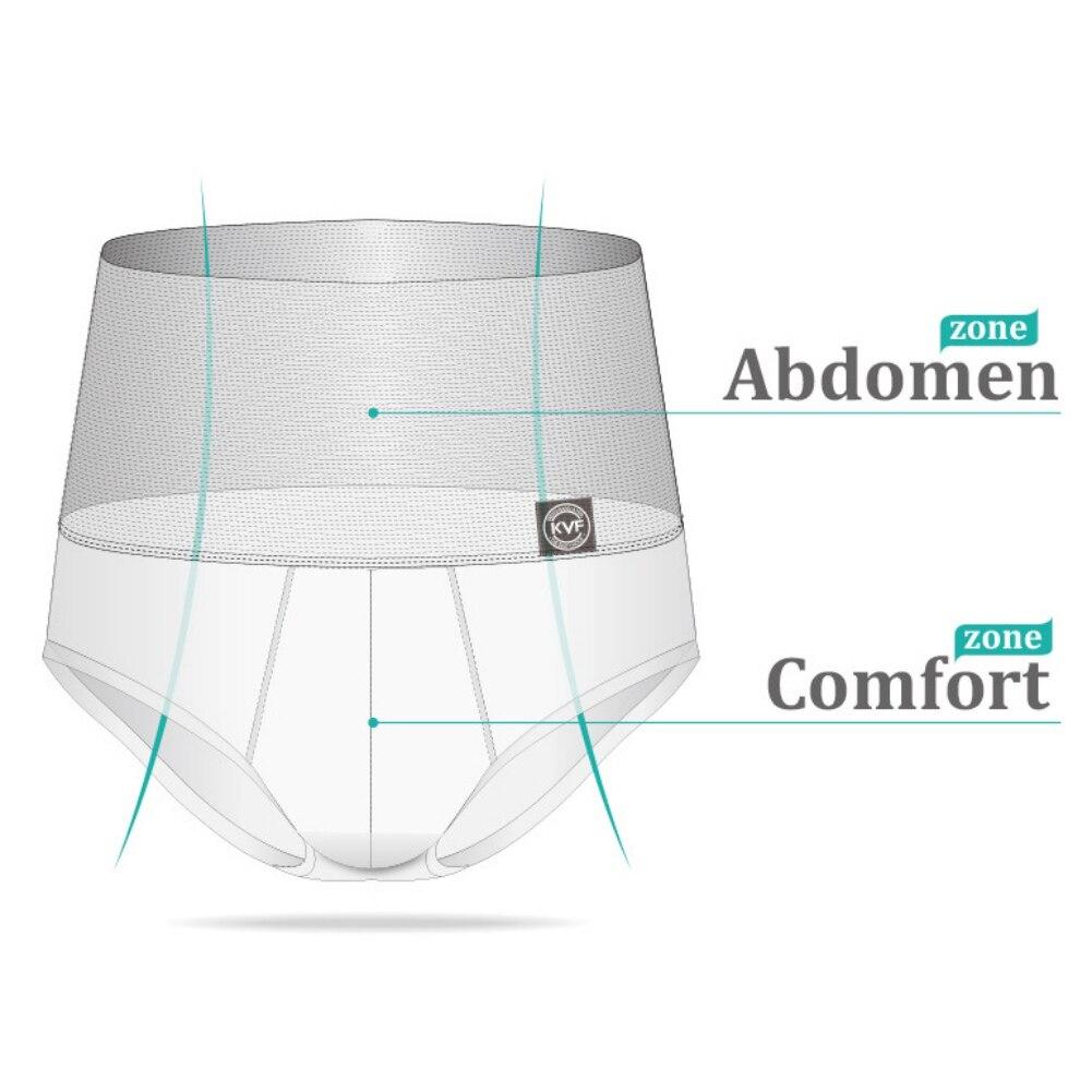 Men's High-Rise Tummy Control Cotton Briefs Solid Color High Stretch U-Convex Soft Breathable Underpants Casual Business Briefs