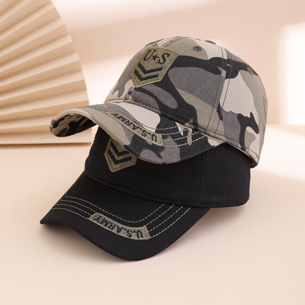 Men's and Women's Outdoor Camouflage Baseball Cap with Embroidery, Casual Beanie Hat, All-Season Stylish Sun Hat