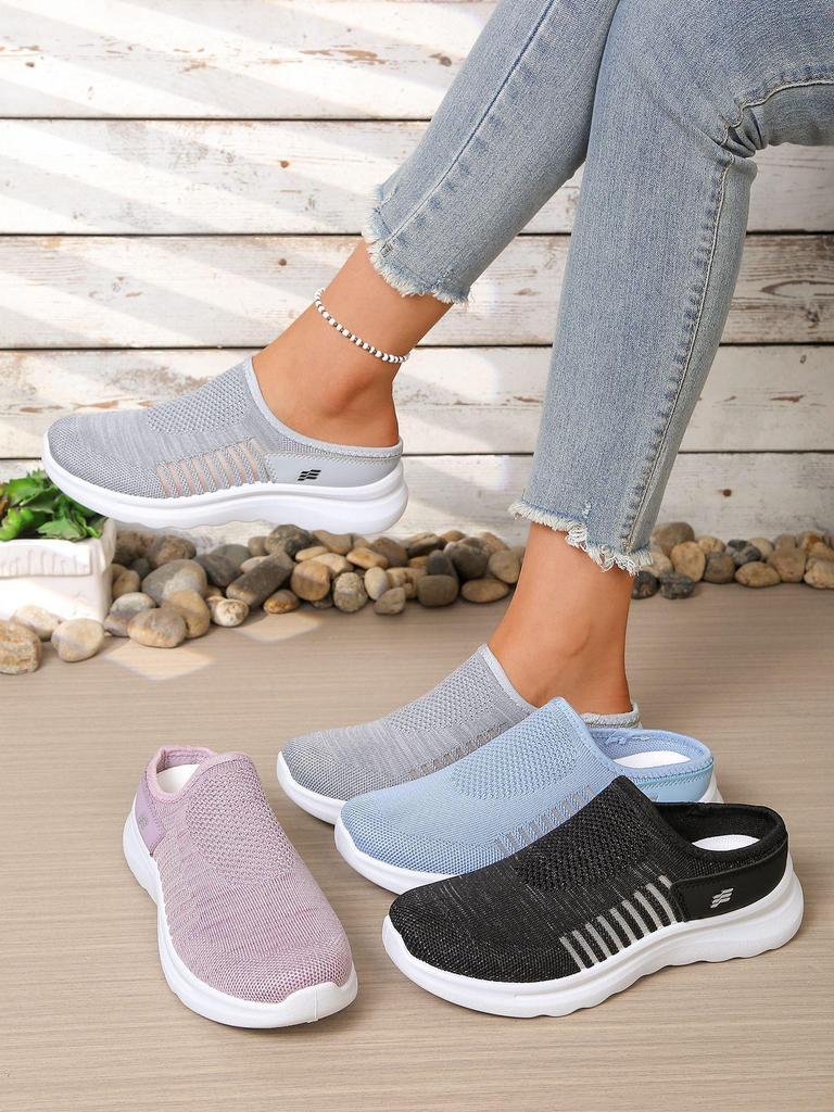 Women's Slip-on Breathable Mesh Casual Shoes - Lightweight, Non-slip Walking Footwear