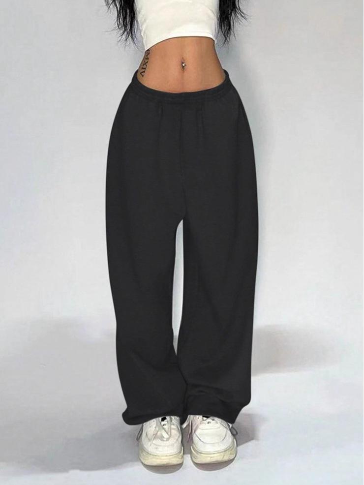 Pantalons Casual Jambe Droite Hip-Hop Européen & Américain pour Femmes 2025 - Style Estival INS