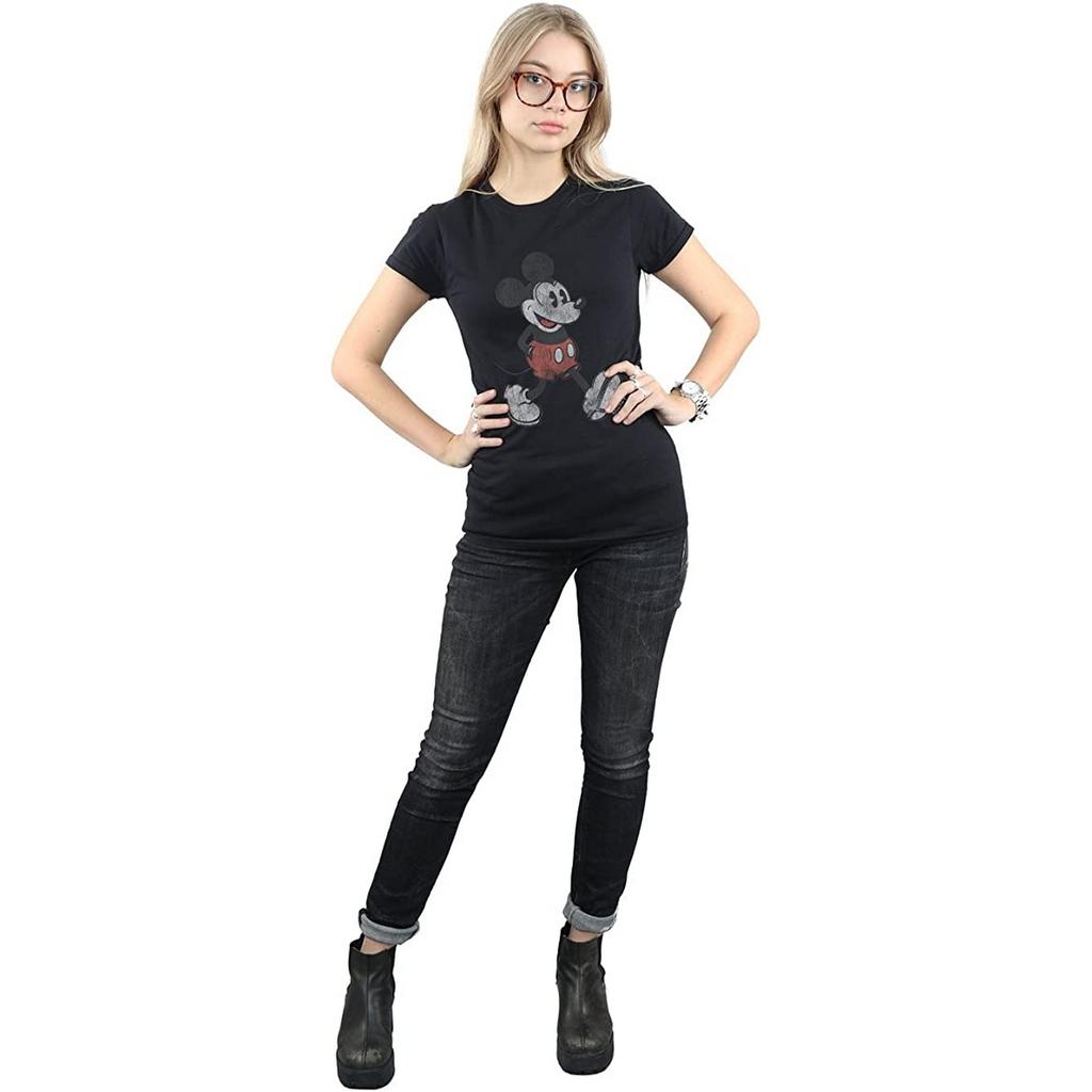 Disney Womens/Ladies Walking Mickey Mouse Cotton T-Shirt
