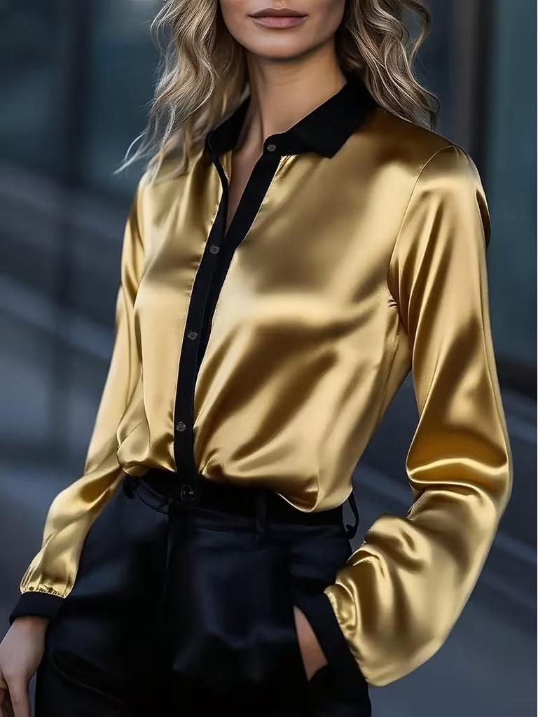 2026 Spring Women's European & American Soft Silk Long-Sleeved Shirt - New Exclusive Top