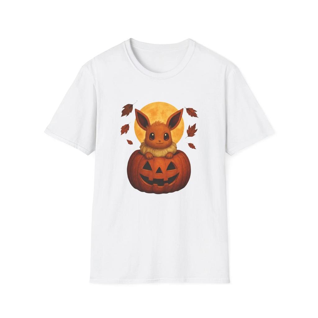 Halloween Pumpkin Animal T-Shirt with Cute Bunny Design, Fall Apparel, Unisex