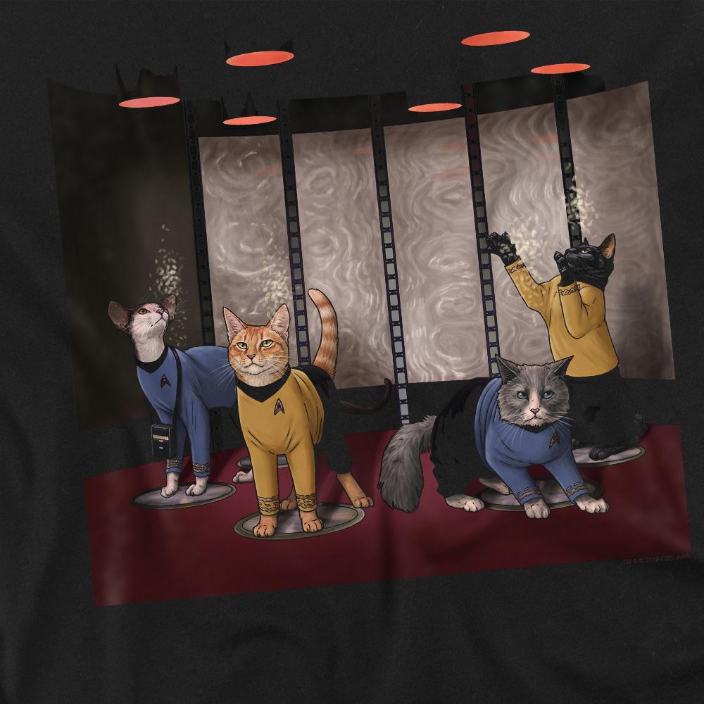 Star Trek Unisex Adult Beam Meow Up T-Shirt