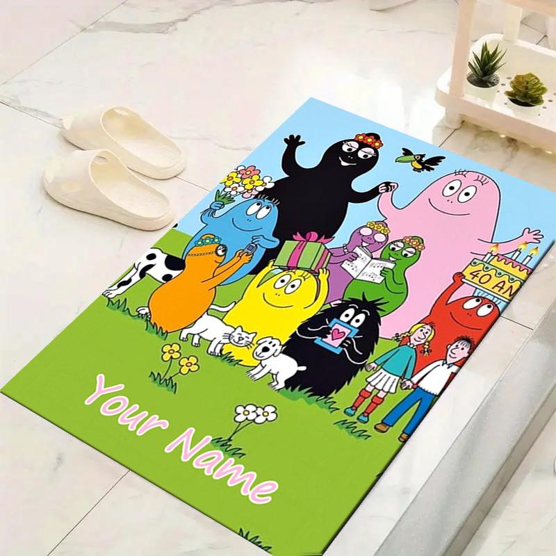 Custom 1Pc Barbapapa Adventure Rug Office Carpet Indoor Outdoor Entrance Doormat Nonslip Soft And Comfortable Living Room D9153