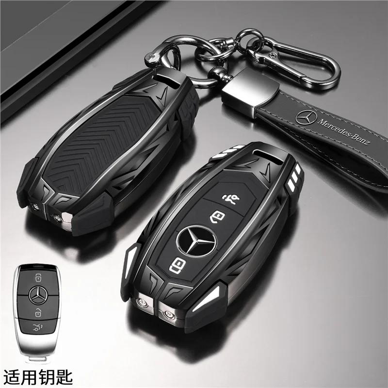 Autoschlüsselhülle für Mercedes-Benz A B C E G S-Klasse CLA CLS GLA GLB GLC GLE GLS EQA EQB EQC 3 Tasten Auto Zubehör