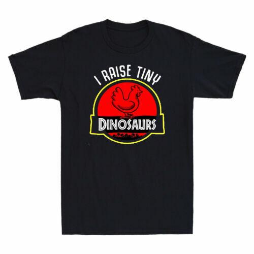 Chicken I Raise Tiny Dinosaurs Funny Chicken Lover Vintage Men T-shirt Cotton M