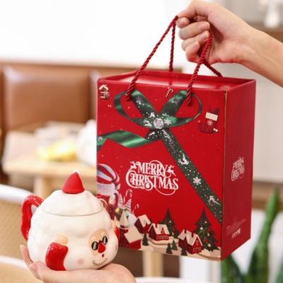 Creative Cartoon Santa Claus Ceramic Cup Christmas Cup Creative Mug Christmas Coffee Cup Gift Cup Set