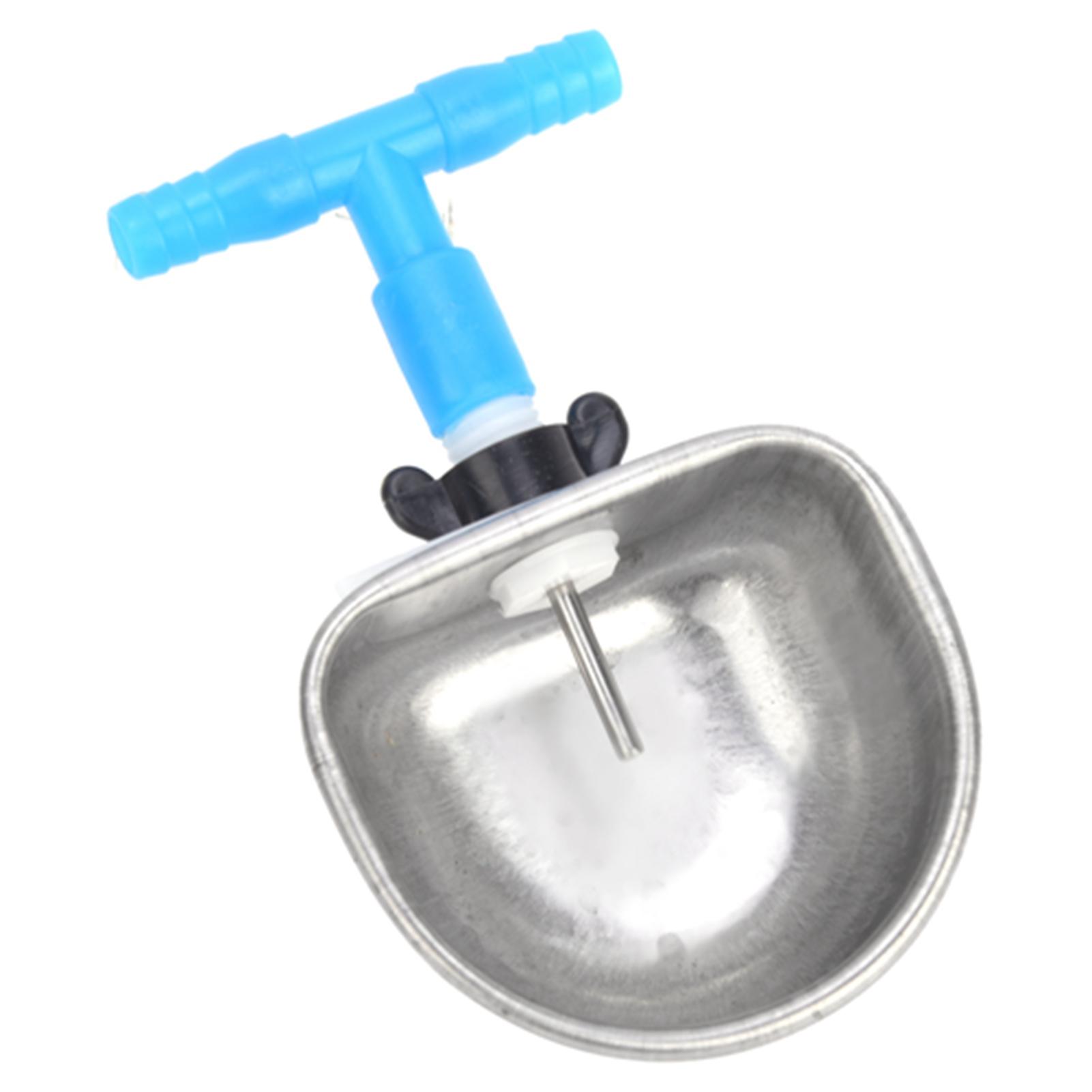 

10 Sets Stainless Steel Rabbit Drinker Drinking Water Bowl Feeding Accessories for Marten Fox(One Piece Tee Connector )