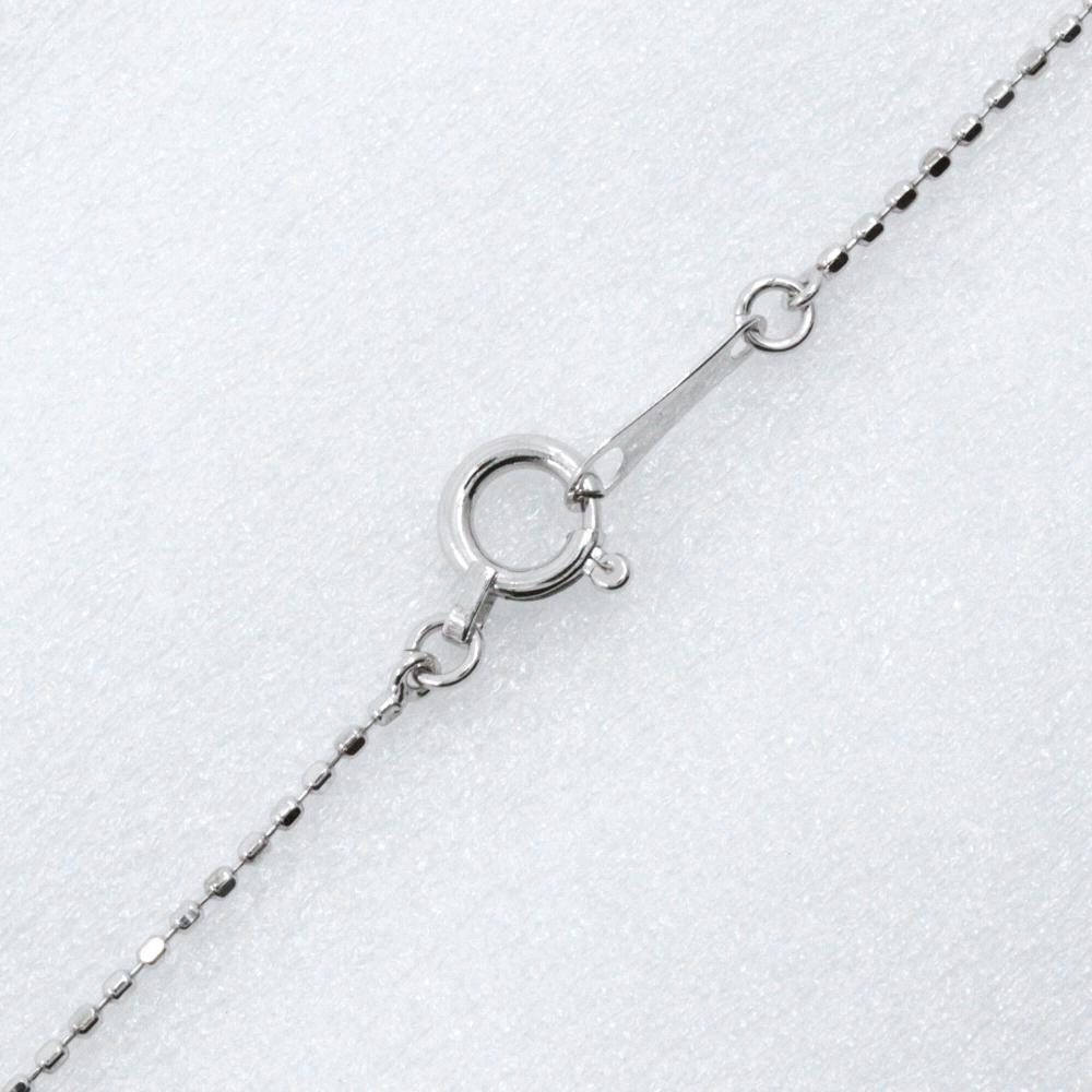 cross Necklace K18 white gold/diamond cross 2.2g Women Used