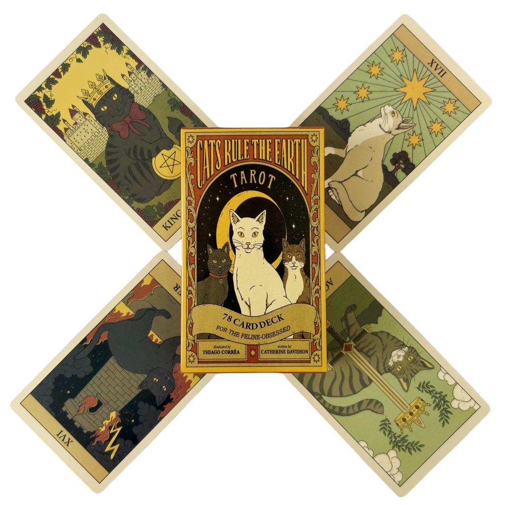 Cats Rule The Earth Tarot Cards Game For Beginners Fate Visions Divination Edition Oracke Playing Board Deck