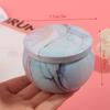 Marble Texture Festive Party Household Storage Box Tin Plate Canister Aromatherapy Jar Tea Cans