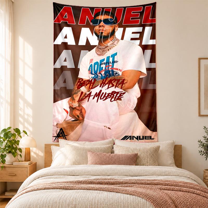 Anuel AA Tapestry Highquality for Decorating Living Room Bedroom Dorm Walls Ideal As Bedroom Wallart Orholiday Gift