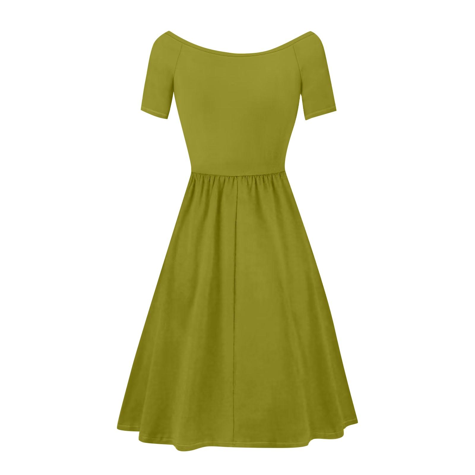 Женское платье с коротким рукавом реглан с круглым вырезом и большим вырезом с открытыми — фото 6