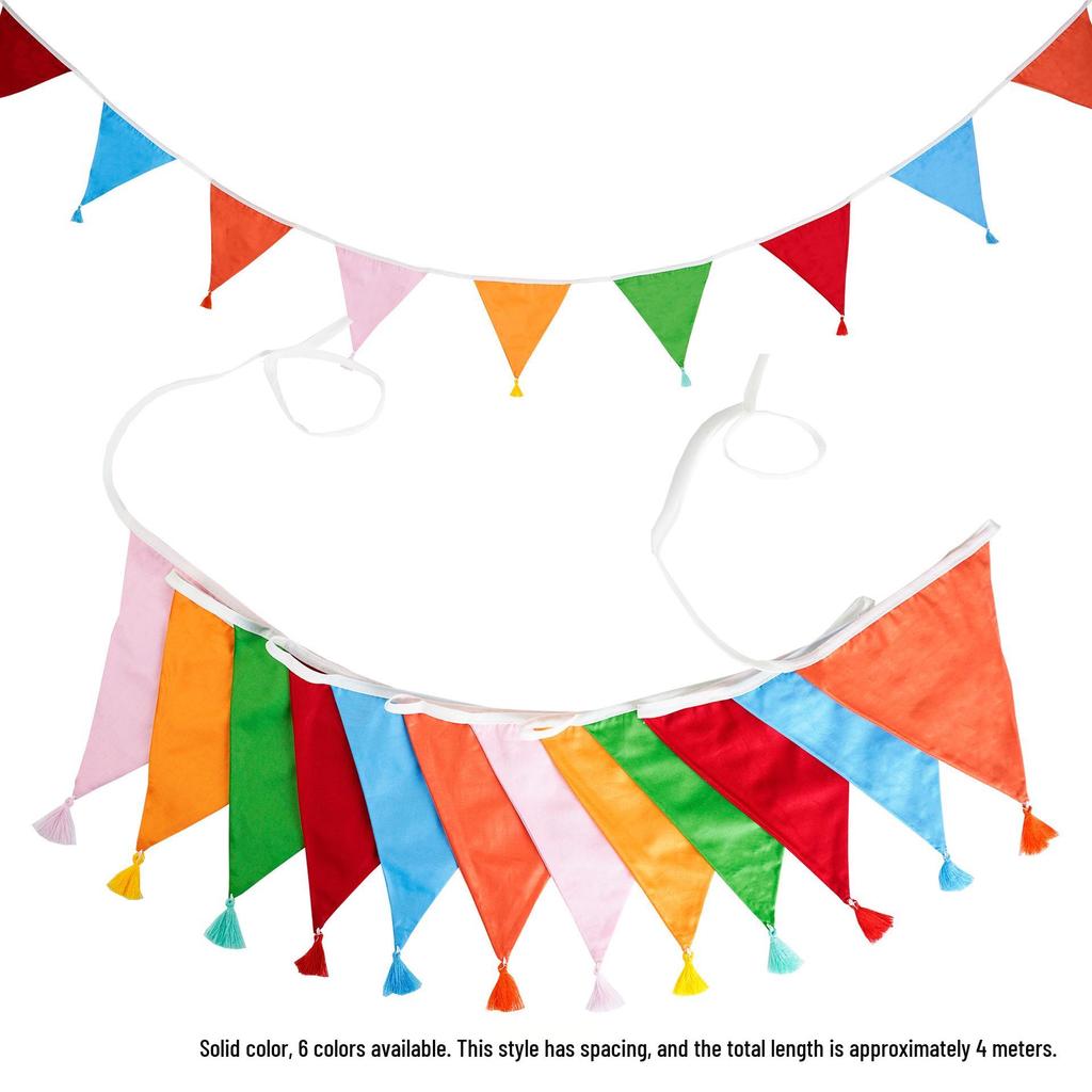 Nordic Cotton Tassel Triangle Bunting for Weddings, Photos, and Kindergartens