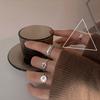 Adjustable 925 Elegant Sterling Silver Geometric Style Ring For Women Trendy