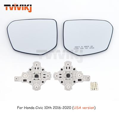 Left Right Heated Side Rearview Mirror Glass Lens Plastic Bracket For Honda Civic 2016-2020 USA Version Car Outer Side Mirrors