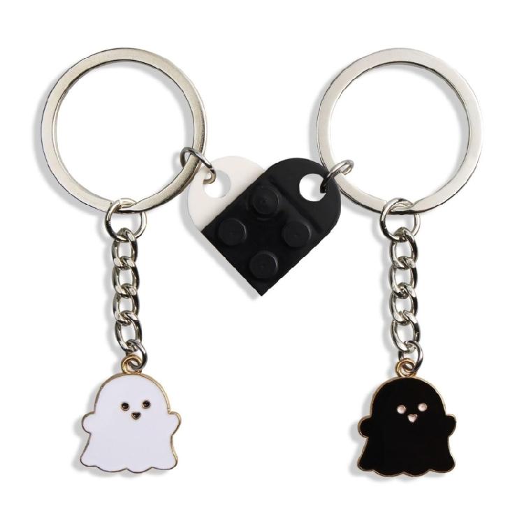 Spooky Wraith Key Ring Halloween Stocking Stuffer for Women Girls Teens Cute Boo Basket Gift for Friend With Gift Card