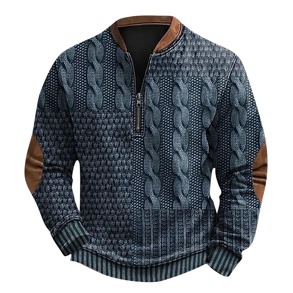 Men's Retro Casual Gradient Printed Sweatshirt