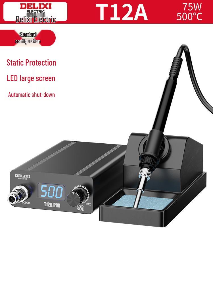 

Delixi T12 High-Power Digital Soldering Station - Adjustable Temperature Tool for Mobile Repair & DIY Kits