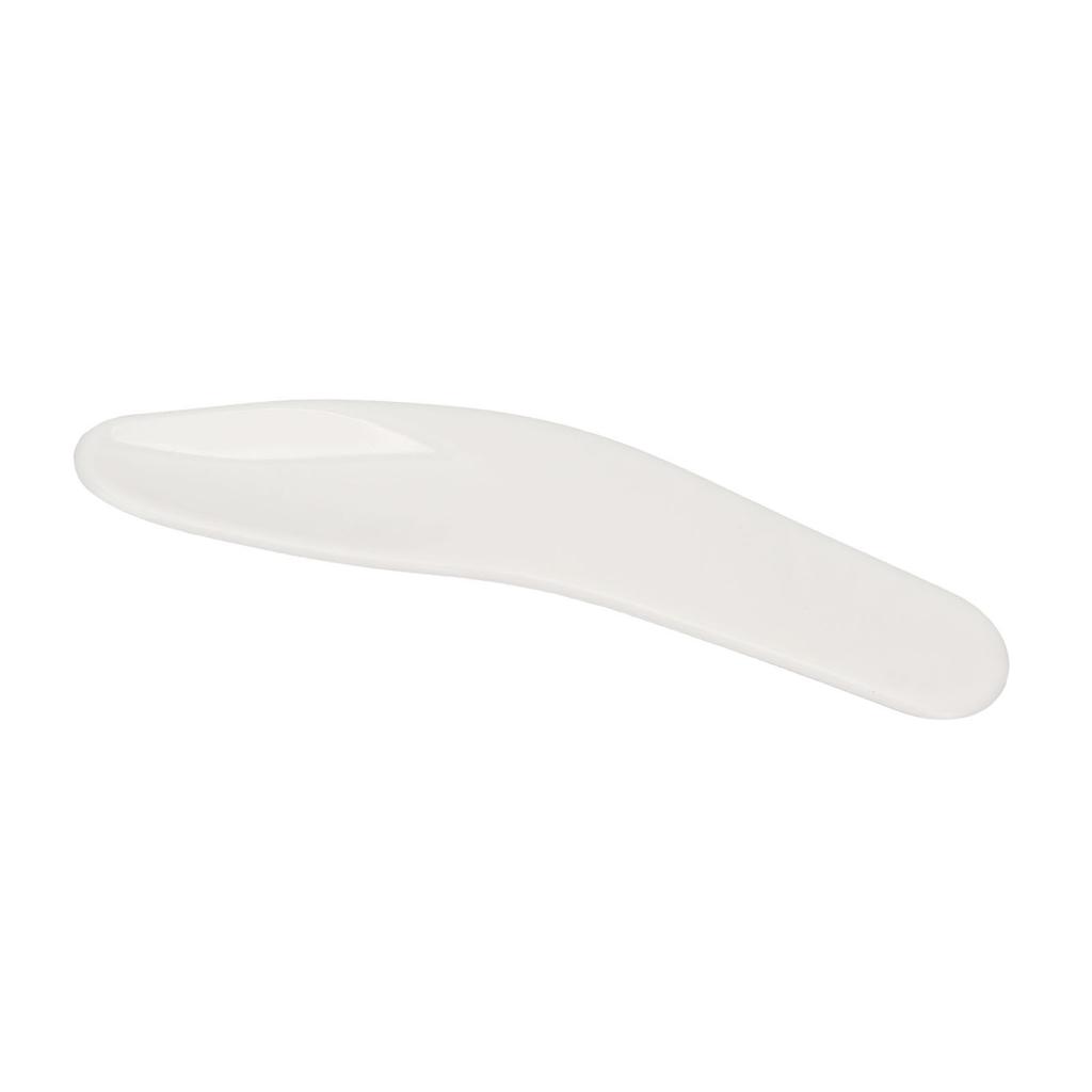 50pcs Mini Cosmetic Cream Spatula Curved Shaped Reusable Eye Cream Applicator for Nail Glue White