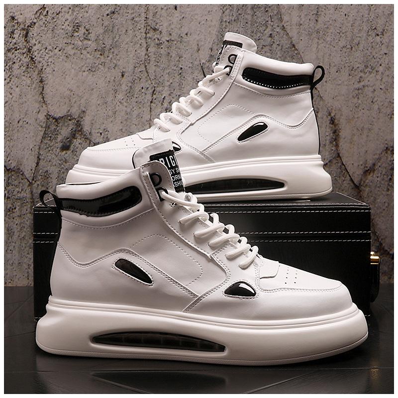 

Брендовые мужские кожаные высокие ботинки, мужские кроссовки, мужская модная нескользящая спортивная обувь, мужская обувь Zapatillas Hombre 38